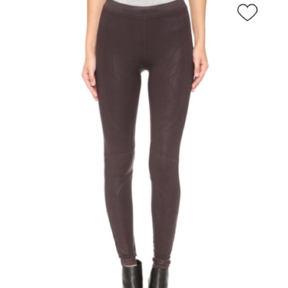 DAVID LERNER Leatherette seamed legging MEDIUM